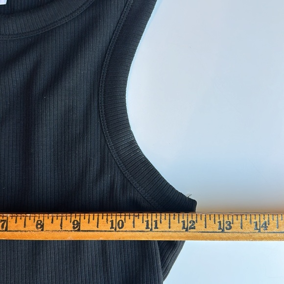 Old Navy Black Ribbed Tank Top Maxi Fit Flare Dress Womens Size S - Picture 7 of 10